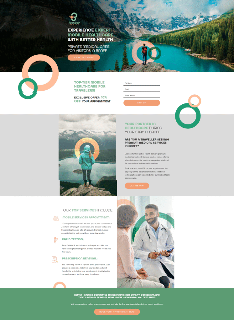 Better Health Landing Page