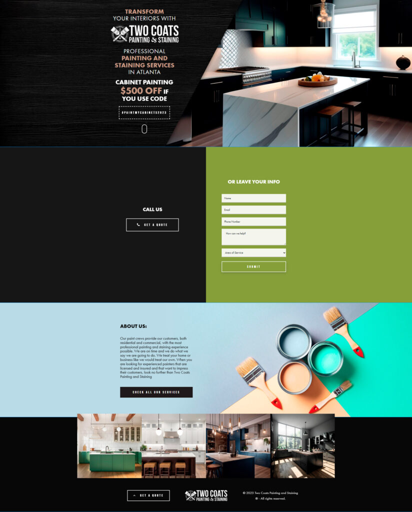 Two Coats Landing Page